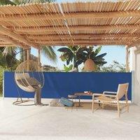 Berkfield Home Patio Retractable Side Awning 117x600 cm Blue