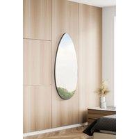 MirrorOutlet The Tear Drop - Frameless Glass Wall Mirror 47" X 18" (120CM X 45CM) in Silver | Size: 1 Pack