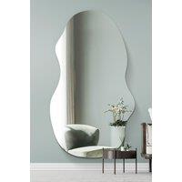 MirrorOutlet The Lacuna - Frameless Pond Wall Mirror 71" X 32" (180CM X 80CM) in Silver | Size: 1 Pack