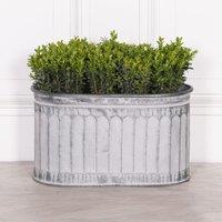 Glasstone Arched Pattern Metal Planter - Medium in White