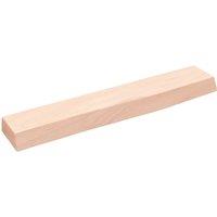 Berkfield Home Wall Shelf 60x10x4 cm Untreated Solid Wood Oak in Brown | Size: 60 x 10 x 4 cm