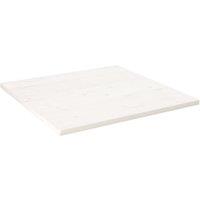 Berkfield Home Table Top White 70x70x2.5 cm Solid Wood Pine Square