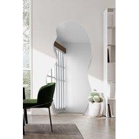 MirrorOutlet The Lacuna - Frameless Pond Leaner / Wall Mirror 67" X 32" (170CM X 80CM) in Silver | Size: 1 Pack