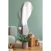 MirrorOutlet The Lacuna - Frameless Pond Wall Mirror 63" X 24" (160CM X 60CM) in Silver | Size: 1 Pack