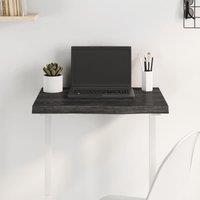 Berkfield Home Table Top Dark Grey 60x40x(2-4) cm Treated Solid Wood Oak