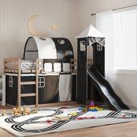 Berkfield Home Bunk Bed without Mattress with Slide White & Black 90x200 cm