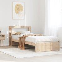 Berkfield Home Bed Frame with Headboard without Mattress 75x190 cm Small Single in Brown