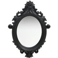 Wall Mirror Castle Style 56x76 cm Black