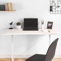 Berkfield Home Desk Top White 110x55x2.5 cm Solid Wood Pine