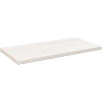 Berkfield Home Table Top White 80x40x2.5 cm Solid Wood Pine Rectangular