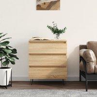 Berkfield Home Sideboard Sonoma Oak 60x35x70 cm Engineered Wood in Brown | Size: 60 x 35 x 70 cm