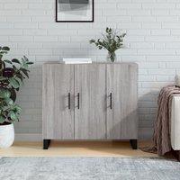 Berkfield Home Sideboard Grey Sonoma 90x34x80 cm Engineered Wood | Size: 90 x 34 x 80 cm