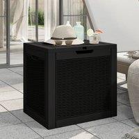 Berkfield Home Garden Storage Box Black 55.5x43x53 cm Polypropylene