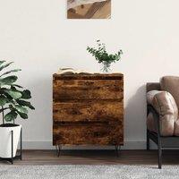 Berkfield Home Sideboard Smoked Oak 60x35x70 cm Engineered Wood in Brown | Size: 60 x 35 x 70 cm