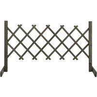 Berkfield Home Garden Trellis Fence Grey 120x60 cm Solid Firwood