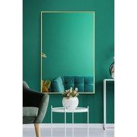 MirrorOutlet The Artus - Gold Aluminium Edged Wall Mirror 35" X 24" (90CM X 60CM) | Size: 1 Pack