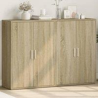 Berkfield Home Sideboards 2 pcs Sonoma Oak 60x31x84 cm Engineered Wood in Brown | Size: 60 x 31 x 84 cm