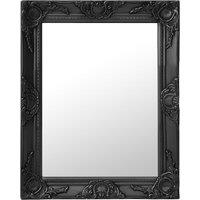 Berkfield Home Wall Mirror Baroque Style 50x60 cm Black