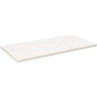 Berkfield Home Table Top White 110x55x2.5 cm Solid Wood Pine Rectangular