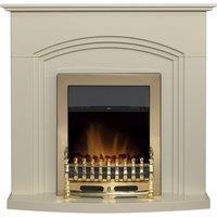 Adam Fires & Fireplaces Adam Truro Fireplace in Cream with Blenheim Electric Fire in Brass, 41 Inch in Copper