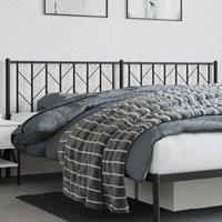 Metal Headboard Black 200 cm