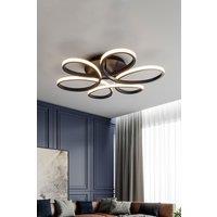 65W Modern Black Acrylic Petal LED Semi Ceiling Light