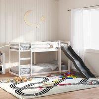 Berkfield Home Bunk Bed with Slide&Ladder without Mattress White 90x200 cm