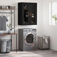 Berkfield Home Wall Mounted Cabinet Black 69.5x34x90 cm