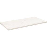 Berkfield Home Table Top White 110x60x2.5 cm Solid Wood Pine Rectangular