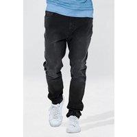 Enorsia Men's Authentic Super Stretch Skinny Fit Jeans in Black | Size: 32