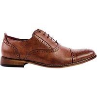 Goor Men's Capped Lace Oxford Brogue Shoes in Brown | Size: 12