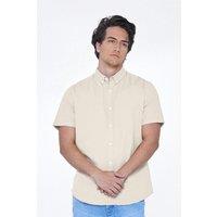 Enorsia Men's Linen Blend Short Sleeve Shirt in Orange | Size: 2XL