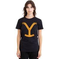 Yellowstone Men's Large Brand T-Shirt, Black | Size: 2XL