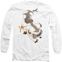 Paramount Home Entertainment Men's Avatar The Last Airbender Hang On Appa Long Sleeve T-Shirt, White | Size: Medium