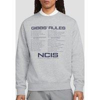 Paramount Home Entertainment Men's Ncis Gibbs Rules Crew Sweatshirt, Athletic Heather in Light Grey | Size: XL