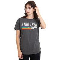 Star Trek Men's Rainbow Trail T-Shirt, Charcoal | Size: 2XL