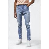 Enorsia Men's Men's Skinny Fit Stretch Washed Jeans in Light Blue | Size: 34