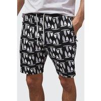 Enorsia Men's Regular Fit Holiday Jersey Shorts in Black | Size: Medium