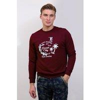 Enorsia Men's Paradise Surf Sweatshirt in Red | Size: Small