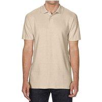 Gildan Men's SoftStyle Double Pique Polo Shirt in Light Sand | Size: 4XL