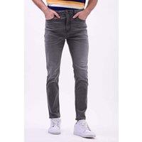 Enorsia Men's Grey Stretch Regular Fit Jeans | Size: 34