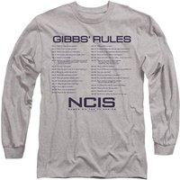Paramount Home Entertainment Men's Ncis Gibbs Rules Long Sleeve T Shirt-Athletic Heather in Light Grey | Size: Small