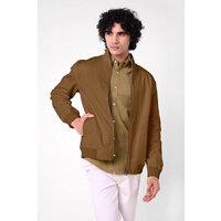 Enorsia Men's Harrington Jacket in Khaki | Size: Large