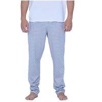 Enorsia Men's Cotton Check Print Pyjamas in Blue | Size: Medium