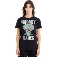 Spongebob Men's Nobody Cares Meme T-Shirt, Black | Size: 2XL