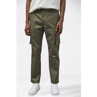 Enorsia Men's Utility Cargo Seam Trousers in Olive | Size: 40