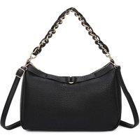 Fontanella Fashion Women's Kara PU Knotted Strap Chain Shoulder Bag in Black