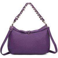 Fontanella Fashion Women's Kara PU Knotted Strap Chain Shoulder Bag in Purple
