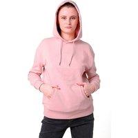 Enorsia Women's Drop Shoulder Printed Hoodie in Pink | Size: 18