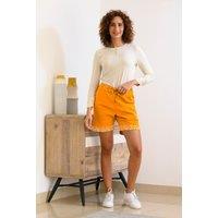 Enorsia Women's Bermuda Shorts in Orange | Size: 16